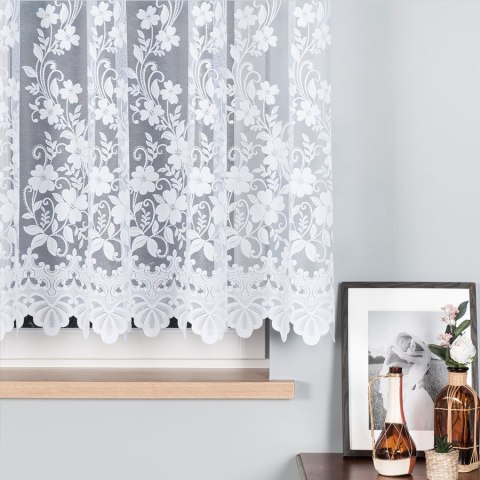 Firanka żakardowa na metry 023092 wysokość 150 cm kolor biały