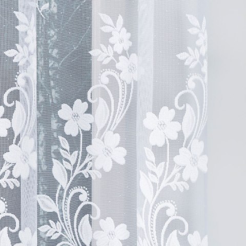 Firanka żakardowa na metry 023092 wysokość 150 cm kolor biały