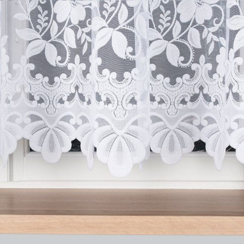 Firanka żakardowa na metry 023092 wysokość 150 cm kolor biały