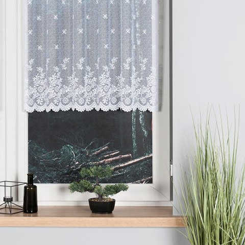 Firanka żakardowa na metry 054160 wysokość 100 cm kolor biały