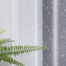 Firanka fantazyjna z ołowianką na metry wysokość 330 cm kolor biały