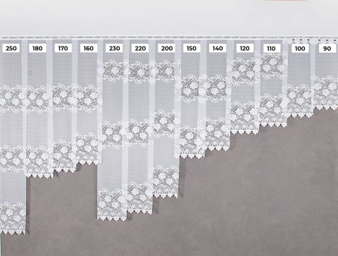 Firanka żakardowa na metry 017480 wysokość 110 cm kolor biały