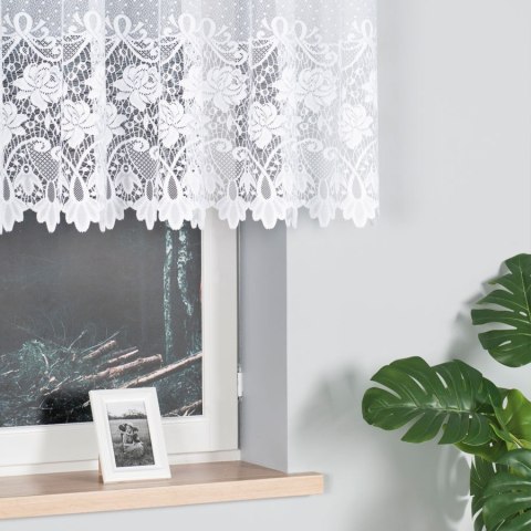 Firanka żakardowa na metry 017480 wysokość 110 cm kolor biały