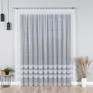 Firanka żakardowa z ołowianką na metry wysokość 210 cm kolor biały