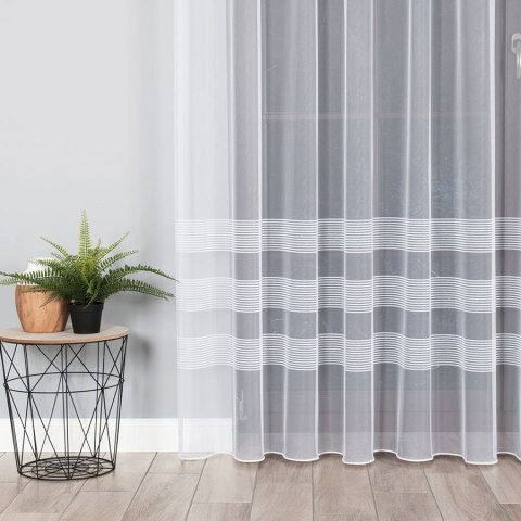 Firanka żakardowa z ołowianką na metry wysokość 210 cm kolor biały