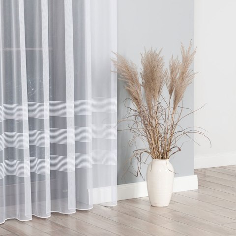 Firanka żakardowa z ołowianką na metry wysokość 210 cm kolor biały