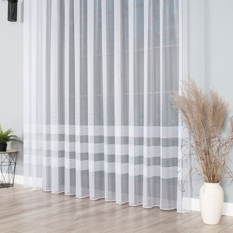 Firanka żakardowa z ołowianką na metry wysokość 210 cm kolor biały