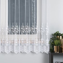 Firanka haftowana na metry wysokość 180 cm kolor biały