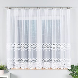 Firanka żakardowa na metry 018982 wysokość 160 cm kolor biały
