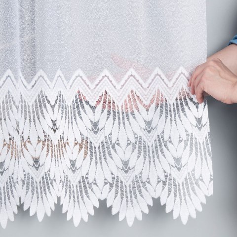 Firanka żakardowa na metry 018989 wysokość 180 cm kolor biały