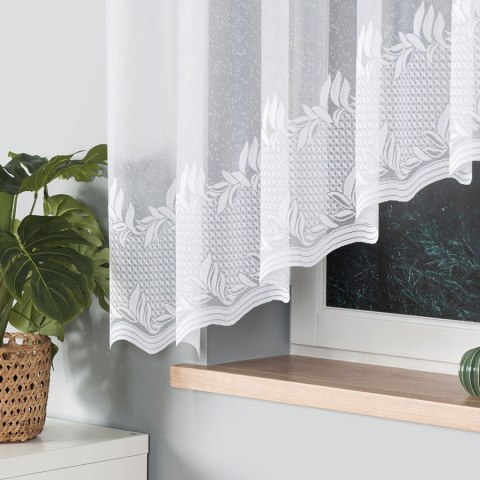 Firanka gotowa żakardowa Kamelia kolor biały 160x310 cm