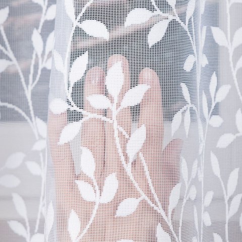 Firanka żakardowa na metry 023058 wysokość 150 cm kolor biały