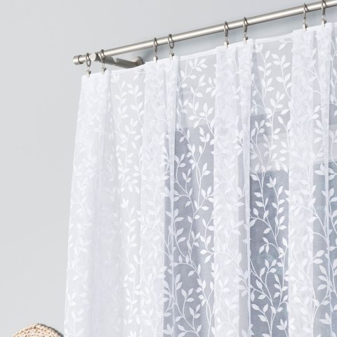 Firanka żakardowa na metry 023058 wysokość 150 cm kolor biały