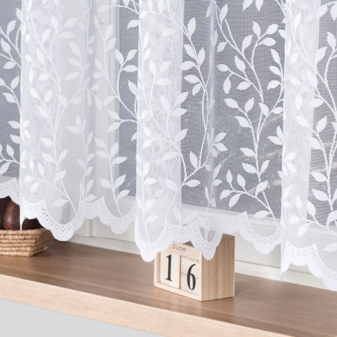 Firanka żakardowa na metry 023058 wysokość 150 cm kolor biały