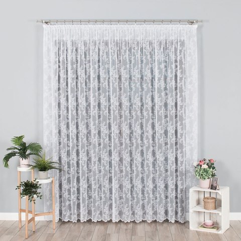 Firanka żakardowa na metry 090375 wysokość 300 cm kolor biały