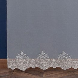 OFELIA Firanka haftowana, 280cm, kolor 003 biały ze srebrnym haftem OFELIA/885/003/280000/1