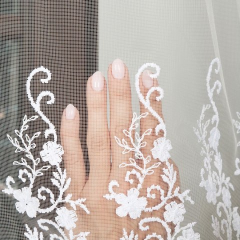 Firanka kremowa haftowana z samym dołem 121377/BIS/A12/250000/1