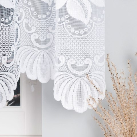 Firanka żakardowa na metry 018041 wysokość 150 cm kolor biały