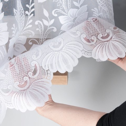 Firanka żakardowa na metry 018041 wysokość 150 cm kolor biały