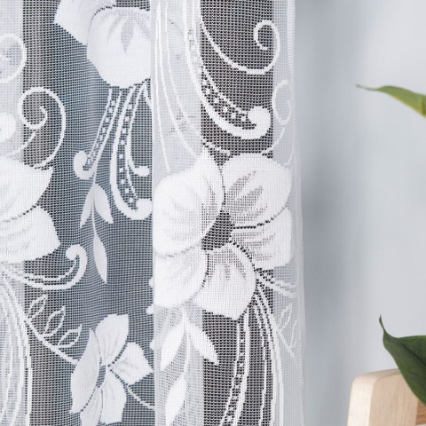 Firanka żakardowa na metry 018041 wysokość 250 cm kolor biały