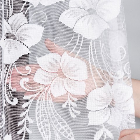 Firanka żakardowa na metry 018041 wysokość 250 cm kolor biały