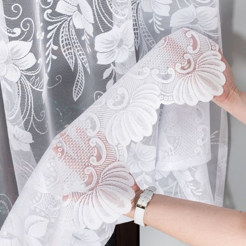 Firanka żakardowa na metry 018041 wysokość 250 cm kolor biały
