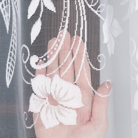 Firanka żakardowa na metry 018041 wysokość 250 cm kolor biały