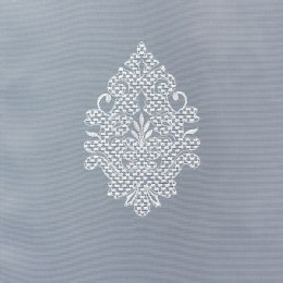 NIKOLA Firanka haftowana z rzutami po całości, 280cm, kolor 002 biały ze srebrnym haftem 054179/120/002/280000/1