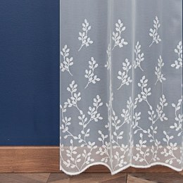 TEKLA Firanka haftowana, 280cm, kolor 001 biały, haft z meszkiem 034131/120/001/280000/1