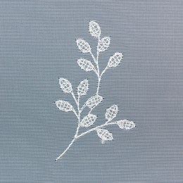 TEKLA Firanka haftowana, 280cm, kolor 002 biały ze srebrnym haftem 034131/120/002/280000/1