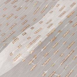 ELSA Firanka haftowana z ołowianką, 280cm, kolor 002 biały ze złotymi cekinami 112620/OLO/002/280000/1