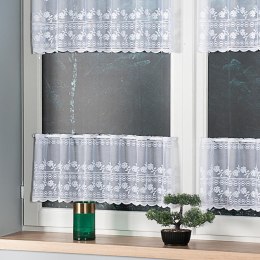 Zazdrostka żakardowa na metry wysokość 30 cm kolor biały