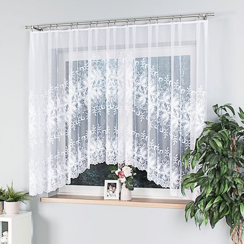 Firanka gotowa żakardowa JOANNA rozmiar 160x330 cm kolor biały