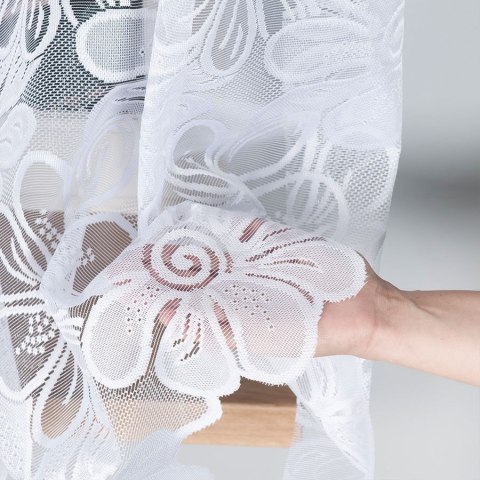 firanka zakardowa błysk kwiaty