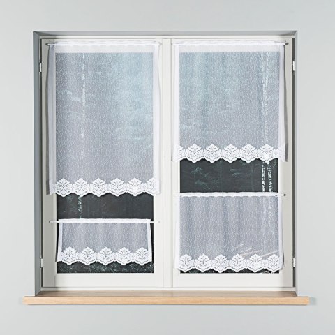 Zazdrostka żakardowa na metry 023405 wysokość 70 cm kolor biały