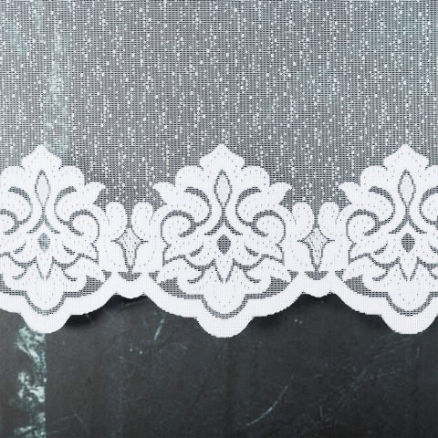 Zazdrostka żakardowa na metry 023405 wysokość 70 cm kolor biały