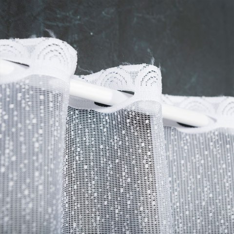 Zazdrostka żakardowa na metry 023405 wysokość 70 cm kolor biały