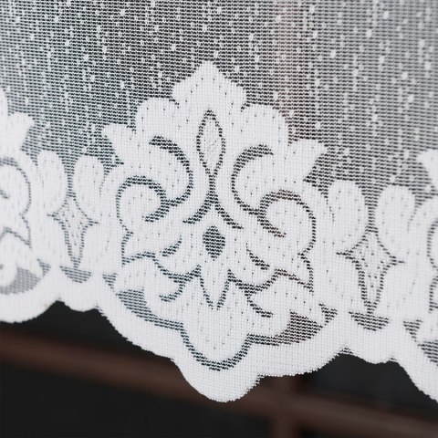 Zazdrostka żakardowa na metry 023405 wysokość 70 cm kolor biały