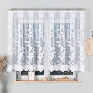 Firanka żakardowa na metry 023006 wysokość 140 cm kolor biały