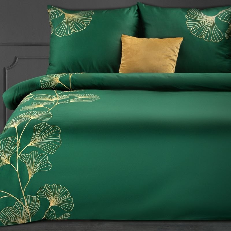 KOMPLET POŚCIELI HAFT2 220X200 CM, 2 SZT. 70X80 CM ZIELONY KOMPLET POŚCIELI HAFT2 220X200 CM, 2 SZT. 70X80 CM ZIELONY