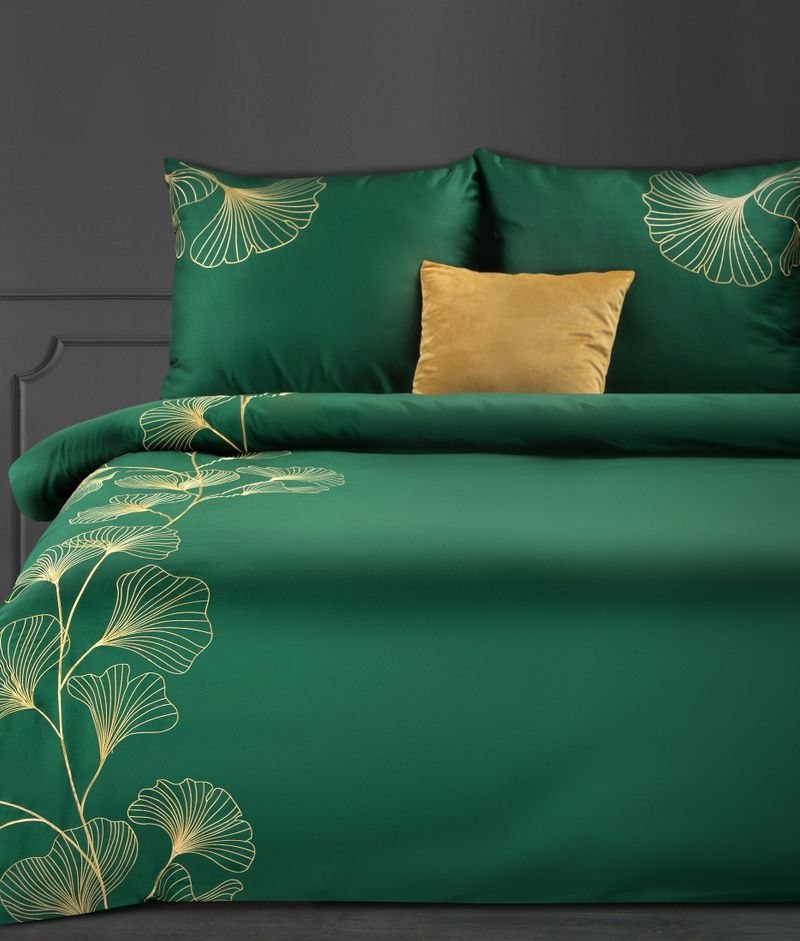 KOMPLET POŚCIELI HAFT2 220X200 CM, 2 SZT. 70X80 CM ZIELONY KOMPLET POŚCIELI HAFT2 220X200 CM, 2 SZT. 70X80 CM ZIELONY