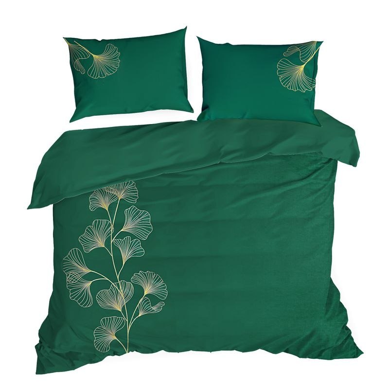 KOMPLET POŚCIELI HAFT2 220X200 CM, 2 SZT. 70X80 CM ZIELONY KOMPLET POŚCIELI HAFT2 220X200 CM, 2 SZT. 70X80 CM ZIELONY