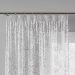 ZOJA Firanka WOAL PREMIUM, 140cm, kolor 001 biały z czarnym D00067/WOA/001/140000/1