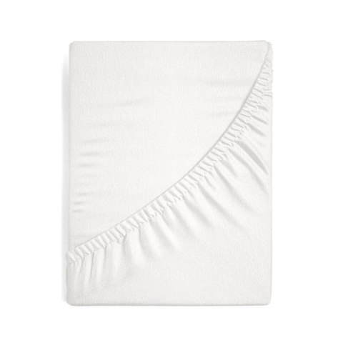 Prześcieradło frotte z gumką 180x200 cm kolor kremowy