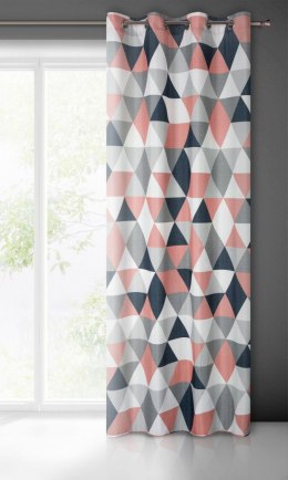 Zasłona gotowa Adina 140x250 cm kolor ciemnoróżowy