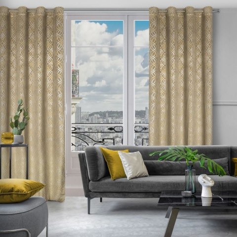 Zasłona gotowa Areta 140x250 cm kolor beżowy