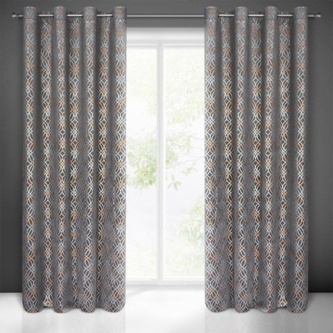 Zasłona gotowa Areta 140x250 cm kolor stalowy