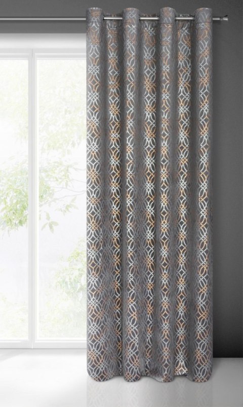 Zasłona gotowa Areta 140x250 cm kolor stalowy
