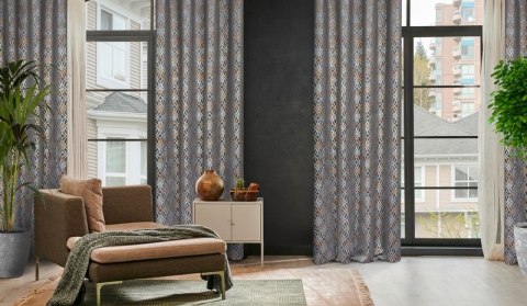 Zasłona gotowa Areta 140x250 cm kolor stalowy