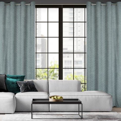 Zasłona gotowa Isla 140x250 cm kolor stalowy